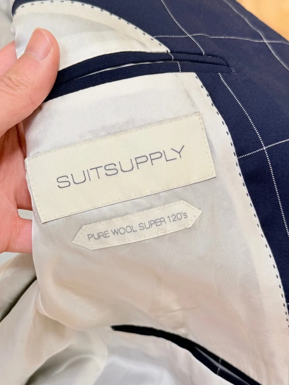 Suitsupply Men’s Lazio Windowpane Pure Wool Super 120’s Blazer